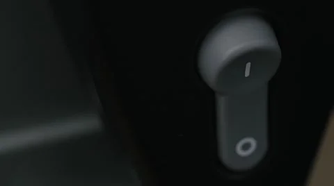 Grey Power Switch On Off Video stock 47258581