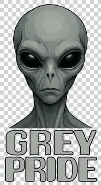 Grey Pride - Grey Alien Illustration Stock Illustration