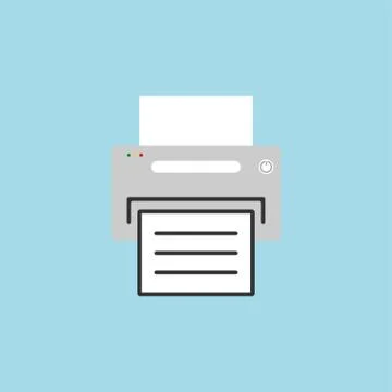 Grey printer icon Ilustración de archivo