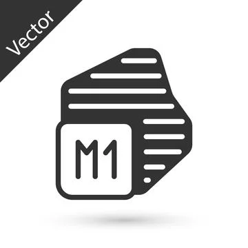 Grey Processor icon isolated on white background. CPU, central processing unit Stock Illustration