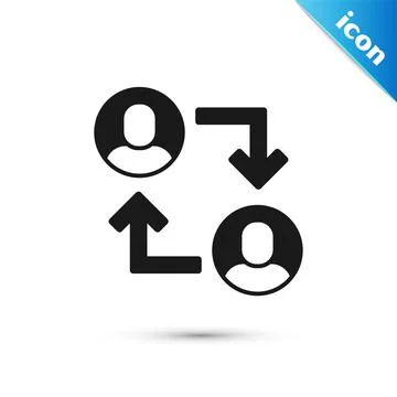 Grey Project team base icon isolated on white background. Business analysis and Stock Illustration