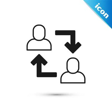 Grey Project team base icon isolated on white background. Business analysis and イラスト素材