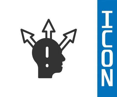 Grey Project team base icon isolated on white background. Business analysis and Stockillustratie