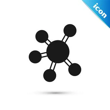 Grey Project team base icon isolated on white background. Business analysis and 스톡 일러스트