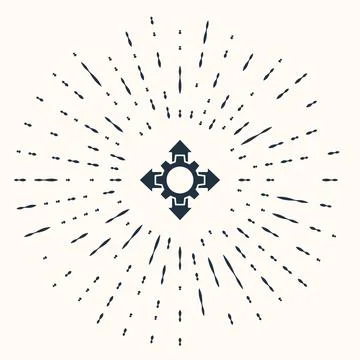 Grey Project team base icon isolated on beige background. Business analysis and 스톡 일러스트