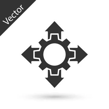 Grey Project team base icon isolated on white background. Business analysis.. Stock Illustration