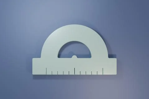 Grey Protractor grid for measuring degrees icon isolated on purple-blue bac.. Stock Photos