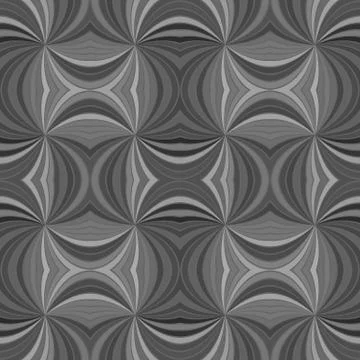 Grey psychedelic abstract seamless striped vortex pattern background design Illustrazione stock