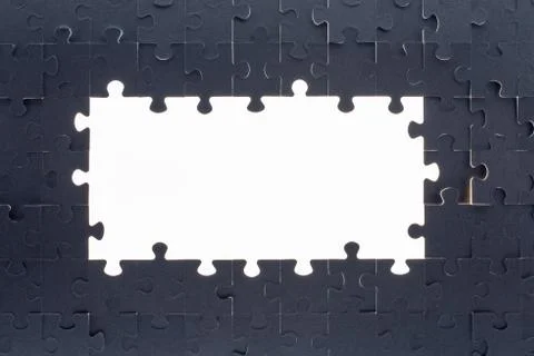 Grey puzzle background with empty space Stock Illustration