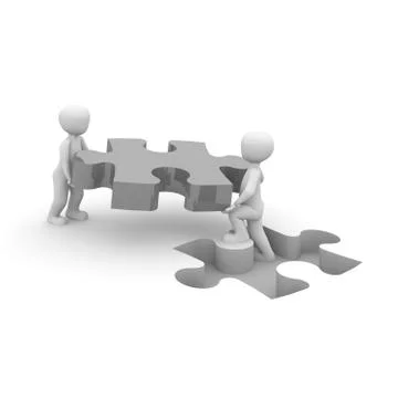 Grey puzzle Stock Illustration