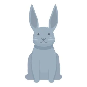 Grey rabbit icon cartoon vector. Easter pet Illustrazione stock