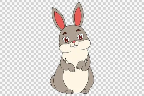 Grey Rabbit Illustration Stock Illustration