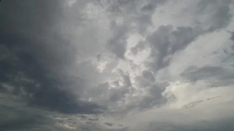 Grey rainy sky with clouds aerial drone view footage for cinematography bac.. Stock Footage 253435310