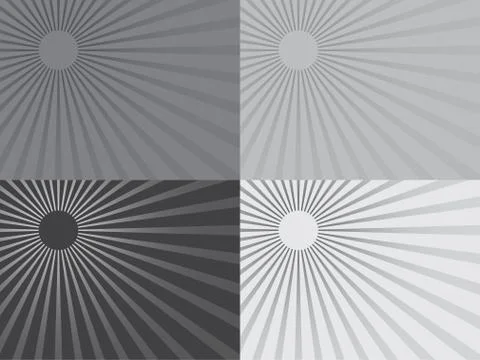 The grey rays of the sun. Eps 10. Stock Illustration