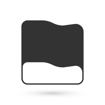 Grey Rectangular pillow icon isolated on white background. Cushion sign Ilustração Stock