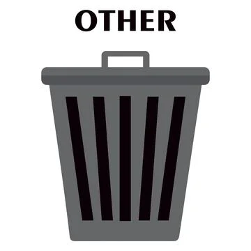 Grey recycle garbage bin. Reuse or reduce symbol. Plastic recycle trash can.  Stock Illustration
