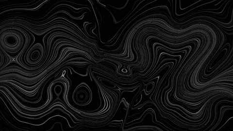 Grey refracted liquid linear pattern on black background video animation Stock Footage 125489579