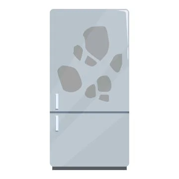 Grey refrigerator showing stone texture reflecting light Illustration