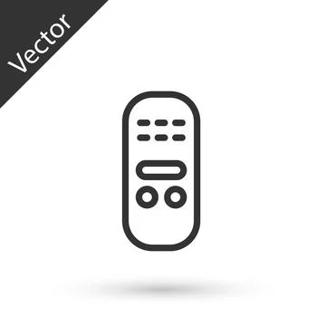Grey Remote control icon isolated on white background. Vector Stock Illustration