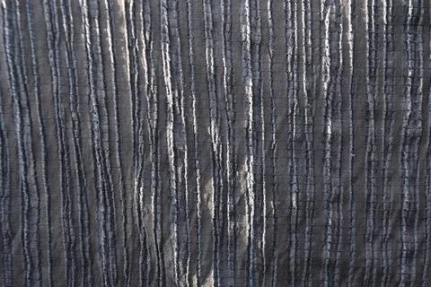 Grey ribbed fabric texture with vertical lines Stock Photos