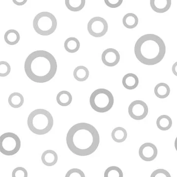 Grey ring pattern. Seamless vector background Stock Illustration