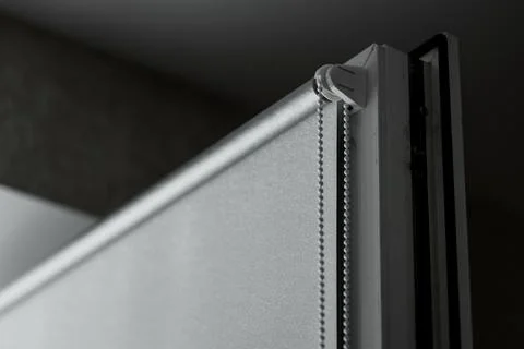Grey roll blinds Stock Photos