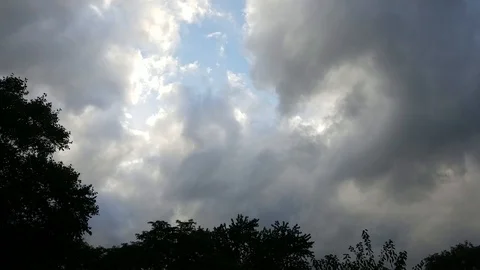 Grey rolling clouds Stock Footage 94495551