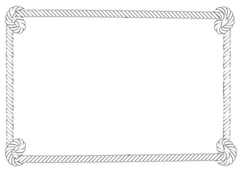 Grey rope border Stock Illustration
