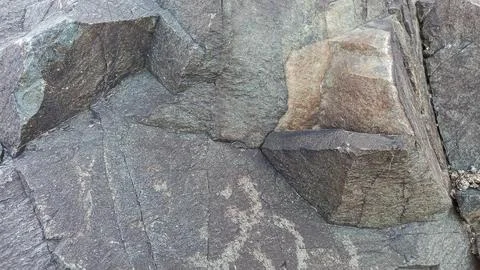 A Grey Rough Surface of the Boulder, Stone or Rock, beautiful Texture Stock Photos