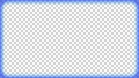 Grey rounded rectangle is glowing neon blue border and floating in vector on Illustrazione stock