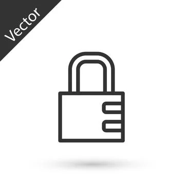 Grey Safe combination lock icon isolated on white background. Combination pad イラスト素材