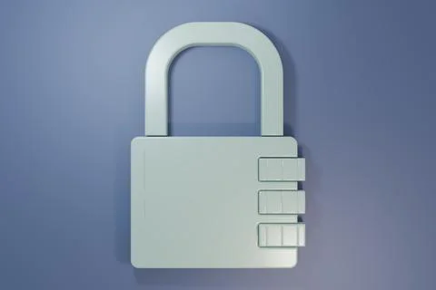 Grey Safe combination lock icon isolated on purple-blue background. Combina.. Stock Photos