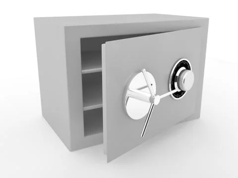 Grey safe over white Stock Illustration