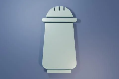 Grey Salt and pepper icon isolated on purple-blue background. Cooking spice.. Stock Illustration