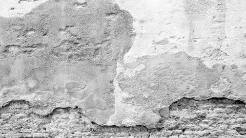 Grey scale decay wall mixed with brick Stock Photos