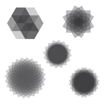 Grey scale illustration geometric Stock Illustration