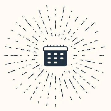 Grey School timetable icon isolated on beige background. Abstract circle ra.. Stock Illustration