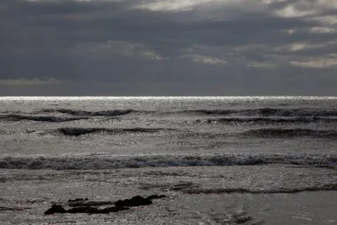 Grey sea scape Stock Photos