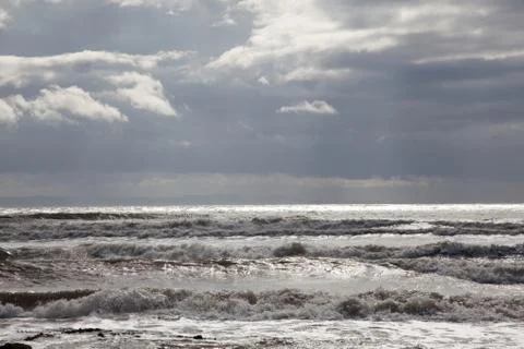 Grey sea scape Stock Photos
