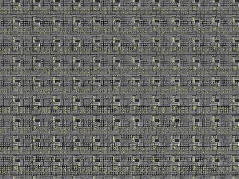 Grey seamless square background design - 3D render Illustrazione stock