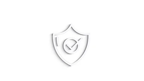 Grey secure line icon on white background. Front view. 4K Video motion graphic Stock Footage 151589952