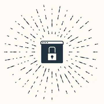 Grey Secure your site with HTTPS, SSL icon isolated on beige background 库存插图