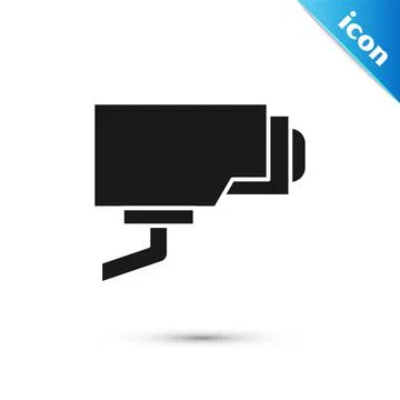 Grey Security camera icon isolated on white background. Vector Stock Illustration