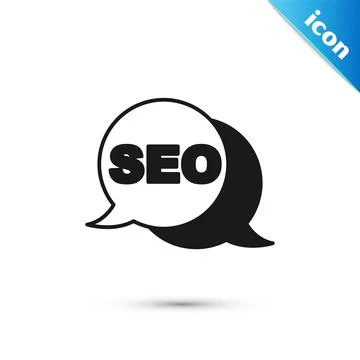 Grey SEO optimization icon isolated on white background. Vector イラスト素材