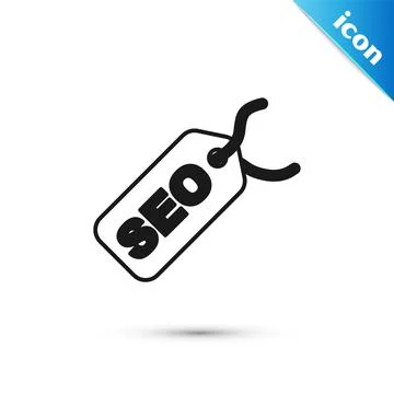 Grey SEO optimization icon isolated on white background. Vector 스톡 일러스트