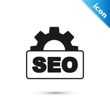 Grey SEO optimization icon isolated on white background. Vector Stock Illustration