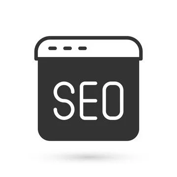 Grey SEO optimization icon isolated on white background. Vector イラスト素材