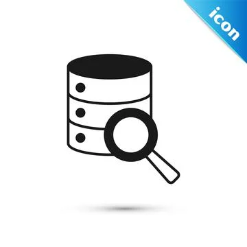 Grey Server, Data, Web Hosting icon isolated on white background. Vector Stock Illustration