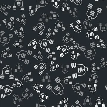 Grey Server, Data, Web Hosting icon isolated seamless pattern on black イラスト素材
