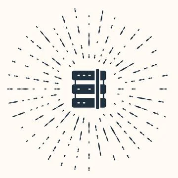 Grey Server, Data, Web Hosting icon isolated on beige background. Abstract Stock Illustration